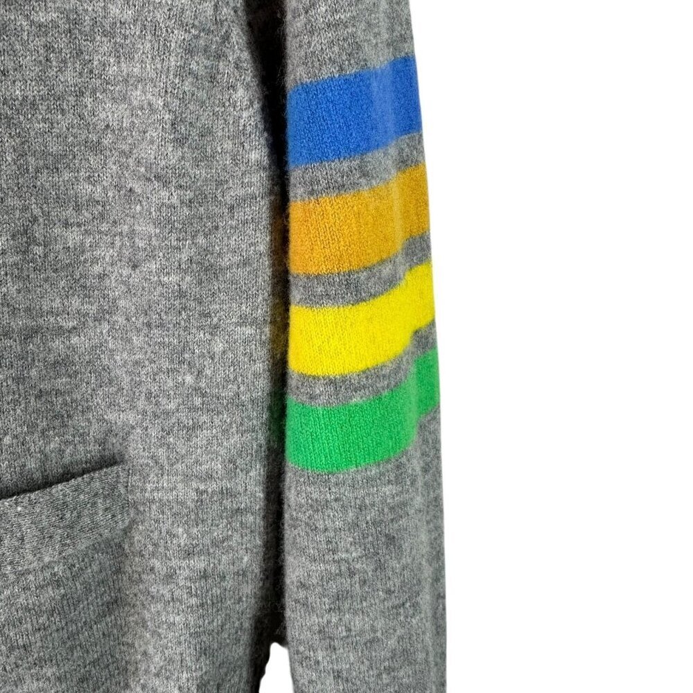 Thom Browne Classic V-Neck Cashmere Cardigan in Gray Size 1/Small 4-Bar Stripe - Picture 3 of 12